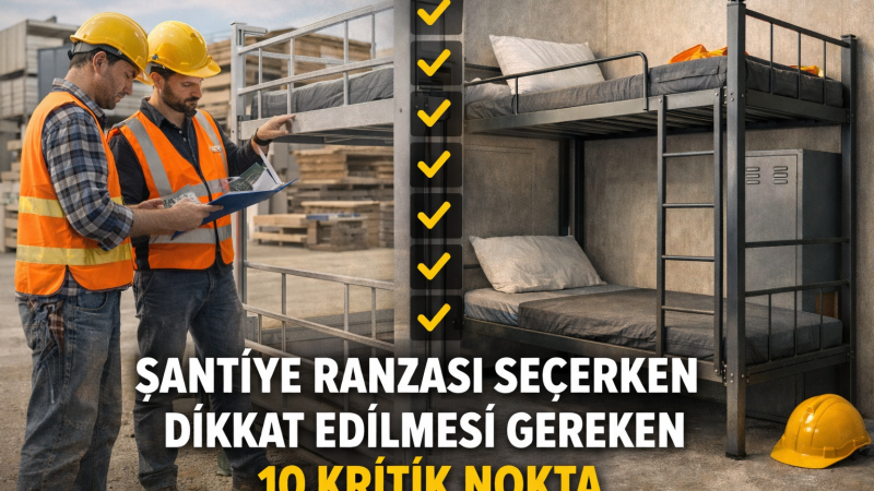 Şantiye Ranzası Seçerken Dikkat Edilmesi Gereken 10 Kritik Nokta
